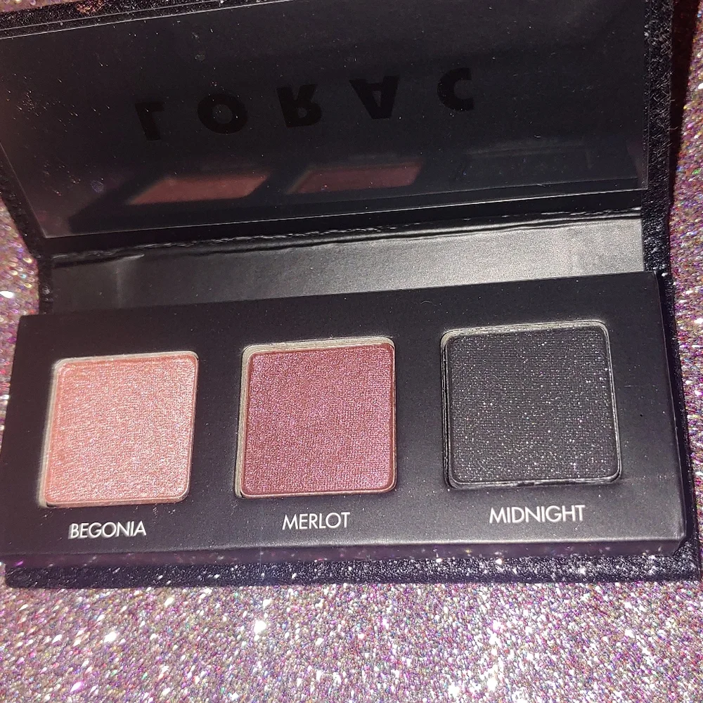 LORAC PRO Party Ready Palette Trio Eyeshadow Palette Begonia Merlot Midnight